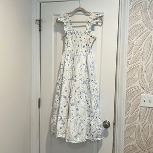 Hill House Blue and White Floral Dress